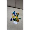 Image 1 : Vintage Colored Glass Light Bulb Shells in Blue, Yellow, Green, and Amber