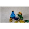 Image 2 : Vintage Colored Glass Light Bulb Shells in Blue, Yellow, Green, and Amber