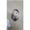 Image 2 : Vintage Iron Riveted Lever-Tumbler Padlock with Skeleton Key