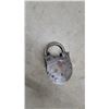 Image 4 : Vintage Iron Riveted Lever-Tumbler Padlock with Skeleton Key