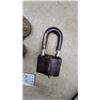 Image 4 : Three Vintage Slaymaker Brass Disc Padlocks and Additional Steel Shackle Padlock