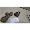 Image 6 : Three Vintage Slaymaker Brass Disc Padlocks and Additional Steel Shackle Padlock