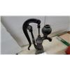 Image 2 : Vintage Cast Iron Hand Water Well Pump with Curved Handle and Threaded Spout