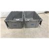 Image 2 : Two WDDC Property Gray Totes and One Tan Tote with Green Lid