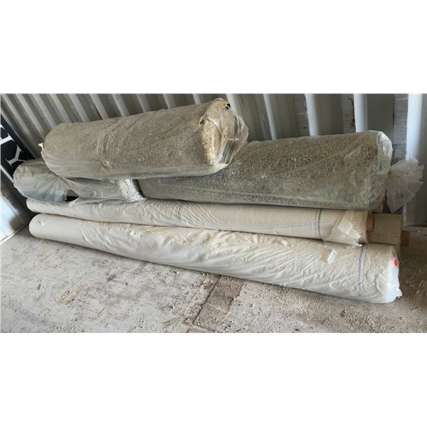4 Rolls of Ash Blonde Carpet, 12' x 12' each and 3 Rolls Of Carpet Underlay, 30 Square Yards each
