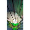 Image 3 : Decorative Table Lamp with Green Glass Shade and Dried Grasses, Approximately 36” Tall and Small