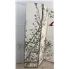 Image 2 : Three-Panel Room Divider with Tree and Bird Motif, 71 × 48” Each Panel 16”