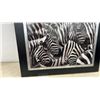 Image 4 : Framed Black and White Zebra Print Wall Art, 32 × 32”