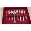 Image 3 : 1881 Rogers Triple Silverware Set: Knives, Dinner Forks, Salad Forks, Spoons and Chest