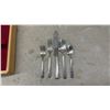 Image 4 : 1881 Rogers Triple Silverware Set: Knives, Dinner Forks, Salad Forks, Spoons and Chest