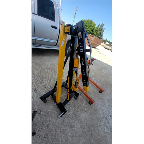 2-Ton Foldable Hydraulic Engine Hoist/Shop Crane with Extendable Boom