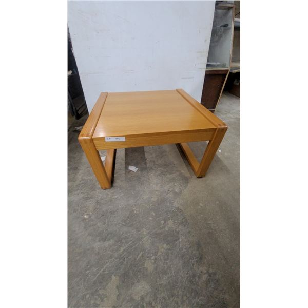 Mid-Century Modern Teak Coffee Table with V-Shaped Legs 16”×28”×28”