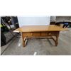 Image 1 : Wooden Console Hall Table with Two Drawers and Turned Legs, Traditional Design 17”×40”×20”