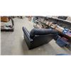 Image 6 : Black Leather-Style 2-Cushion Couch