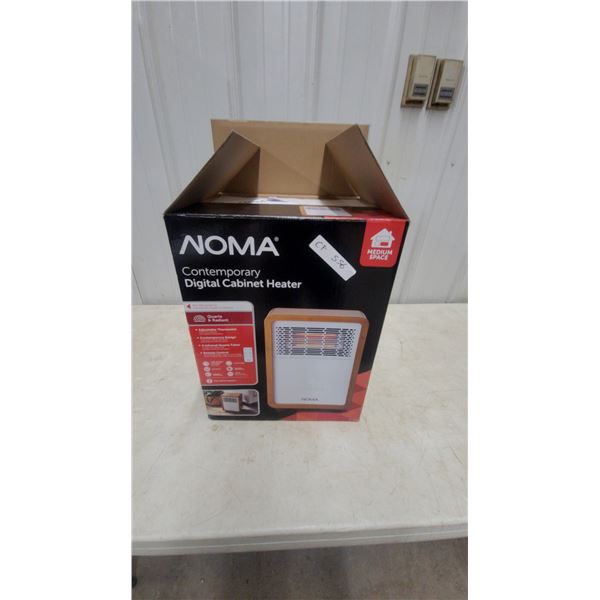 NOMA Contemporary Digital Cabinet Heater, Quartz and Radiant, Medium Space, With Remote