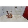 Image 1 : Wooden Multi-Tiered Tree-Style Display Stand With Eight Round Platforms and 3 tier rack