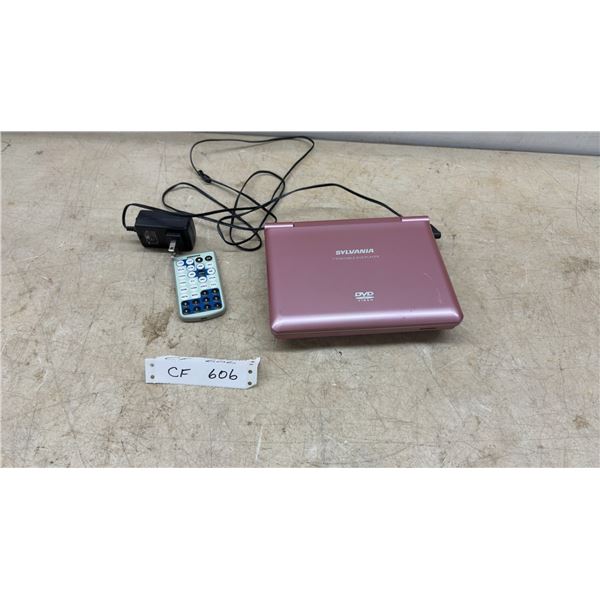 Sylvania 7” Portable DVD Player, Remote Control, and Power Adapter