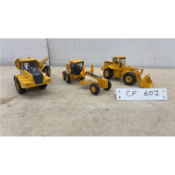 Ertl: John Deere 744H Wheel Loader, 772CH Grader, and 250D Articulated Dump Truck Diecast Models