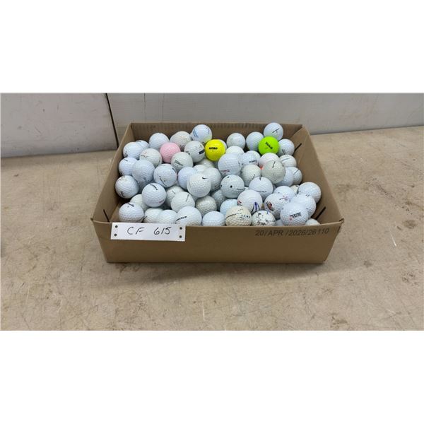 Box of Assorted Golf Balls, including Titleist, Callaway, Nitro