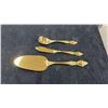 Image 5 : Royal Sealy Gold Plated 15-Piece Dessert Set and Silver Treasures by Godinger Cake Server Set