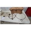 Image 4 : Ceramic Planter, Dog Bone Wicker Basket, Iron Trivet
