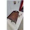 Image 6 : Folding Butler's Tray Table and Queen Anne Upholstered Footstool