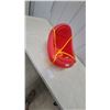 Image 1 : Little Tikes Snug 'n Secure Red Plastic High-Back Infant Toddler Swing with Yellow Rope