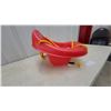 Image 4 : Little Tikes Snug 'n Secure Red Plastic High-Back Infant Toddler Swing with Yellow Rope