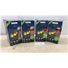 Image 1 : Moonrays LED String Lights, 4 Packages, 10 Lights, 9' Lighted Length, Solar Panel
