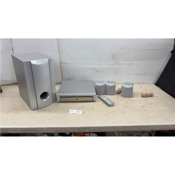 JVC XV-THA30 DVD Center Home Theater System with Subwoofer, 3 Speakers, and Remote