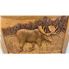 Image 7 : Kim Murray Carved Wood Moose Wall Art, 16 × 19”