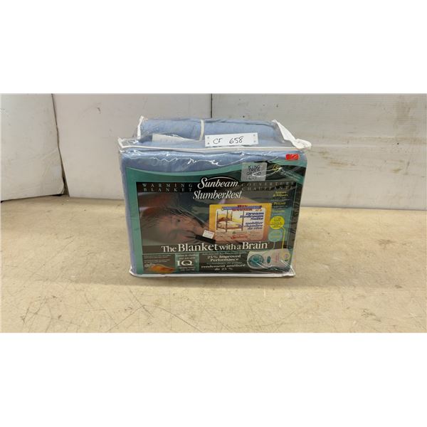 Sunbeam SlumberRest King Warming Blanket with IQ3 Heating System and Auto-Off, New in Pkg