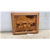 Image 1 : Kim Murray "High Country" Wood Carving in Frame, 16 × 19”