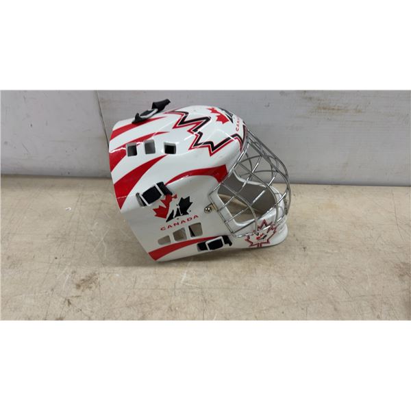 Canada Hockey Goalie Mask with Cage, Signed and #30, Size M/L