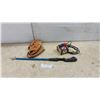 Image 1 : Cooper Soft Tanned Steerhide Baseball Glove, Fishing Rod, and Plug-and-Play Arcade Game