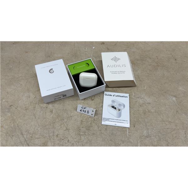 Audilis SF-10B Earbuds with Charging Case, USB-C Cable, and Ear Tips