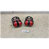 Image 1 : 3M Red and Black Over-the-Head Earmuffs, 30 NRR, and Instructions