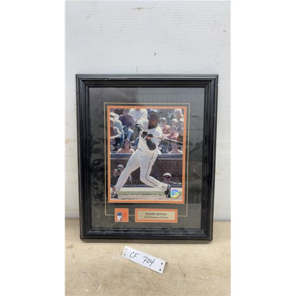 Barry Bonds San Francisco Giants Framed Photo and MLB Logo Pin