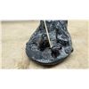 Image 4 : Soapstone Style Carving of Hunter, Child, and Seals with Fishing Spear, 5 1/2 × 8 × 5 1/2”