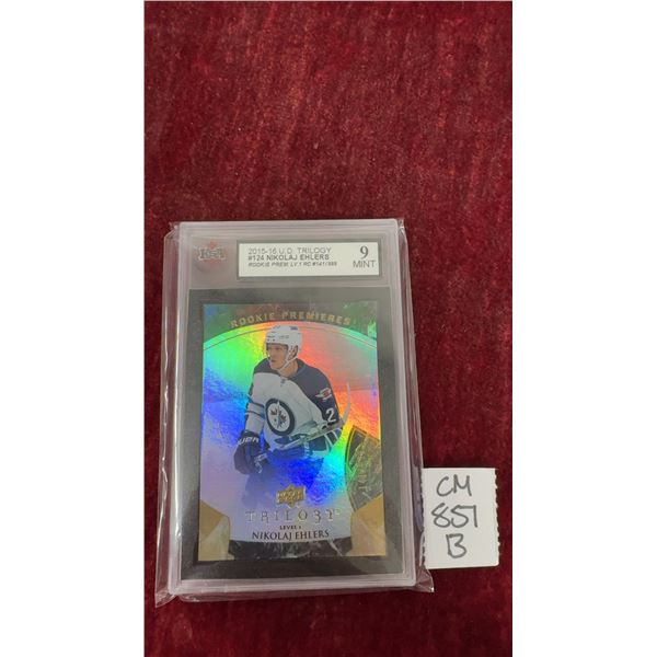 Graded Nikolaj Ehlers Rookie Numbered Card