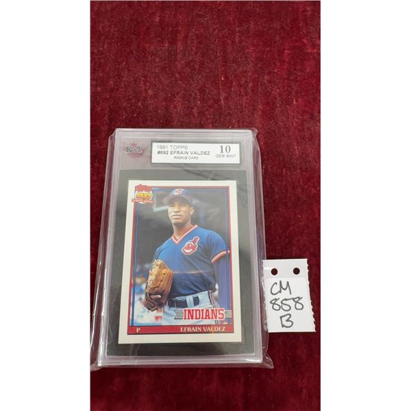 Graded Efrain Valdez Rookie Baseball Card
