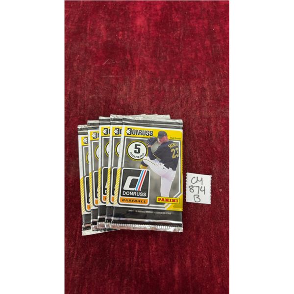 5 Sealed 2024 Donruss Baseball Packs