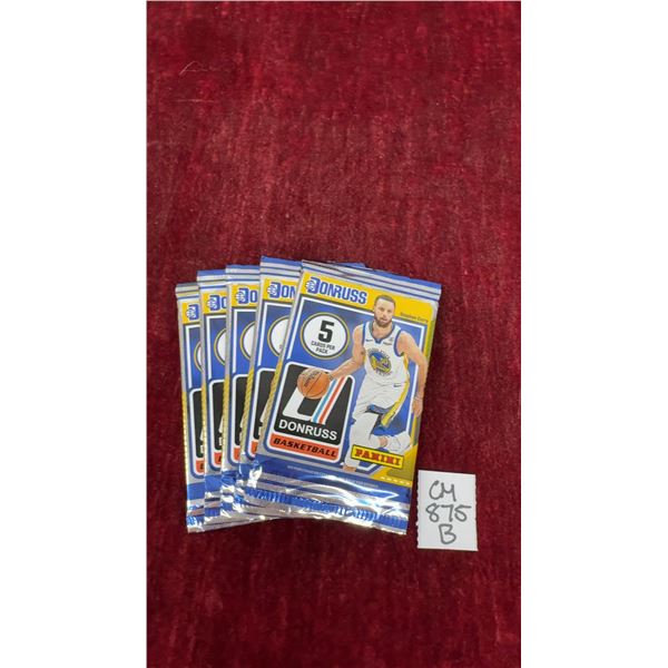 5 Sealed 2024-25 Donruss Basketball Packs
