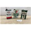 Image 1 : Three Vintage 1-Quart Outboard Motor Oil Cans: Esso Marvelube, B/A Outboard, and Texaco