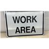 Image 4 : Metal Caution Work Area Sign,24 d 24”