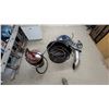 Image 1 : National D Series Spring-Driven Hose Reel, Coiled Air Hose, Exhaust Pipe