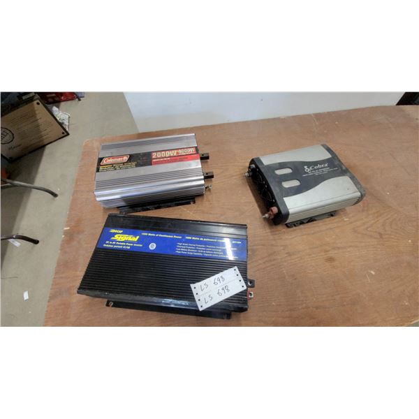 Signal 1000W, Coleman 2000W and Cobra 2500W DC to AC Power Inverters