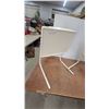 Image 8 : Haier Compact Mini Fridge with Freezer Compartment, White 20”×20”×18” and 2 t.v tables