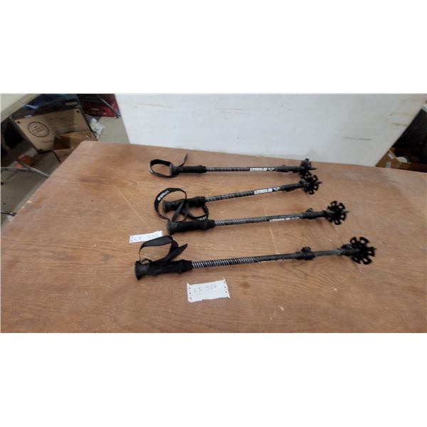 McKinley Adjustable Telescoping Trekking Poles with Wrist Straps and Snow Baskets, Set of 4