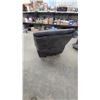 Image 6 : Dark Grey Faux Leather Manual Reclining Armchair with Contrast Stitching